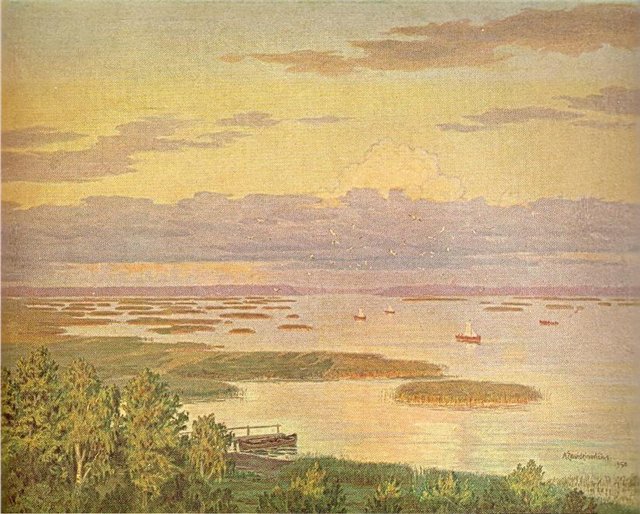 Антанас Жмуйдзинавичюс. Устье Немана. 1950 г.