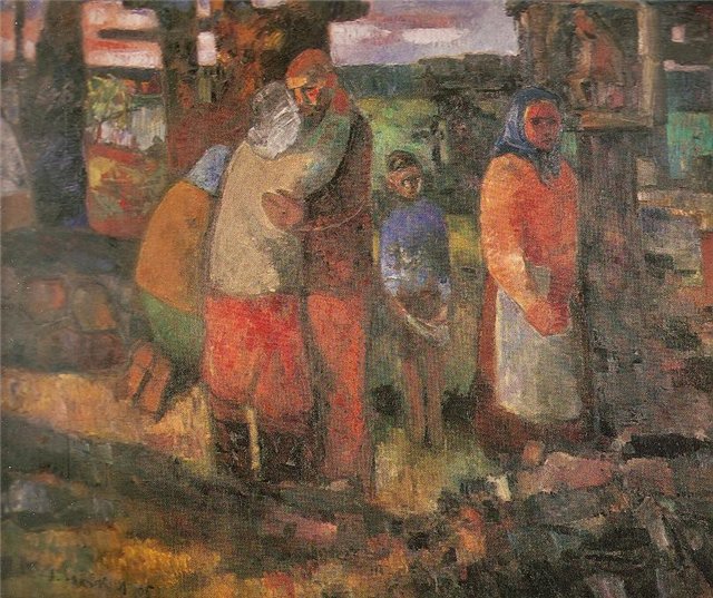 Аугустинас Савицкас. В сожженном фашистами селе. 1965 г.