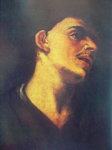 Йонас Кристопорас Дамелис . Студия головы молодого мужчины.
