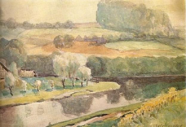 Каетонас Склерюс. Набережная Акмяне. 1924 г.