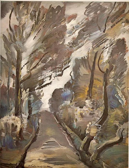 Адомас Гальдикас. Аллея в парке. 1930 г.