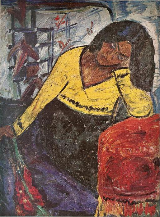 Антанас Самуолис. Желтая женщина. 1934 г.