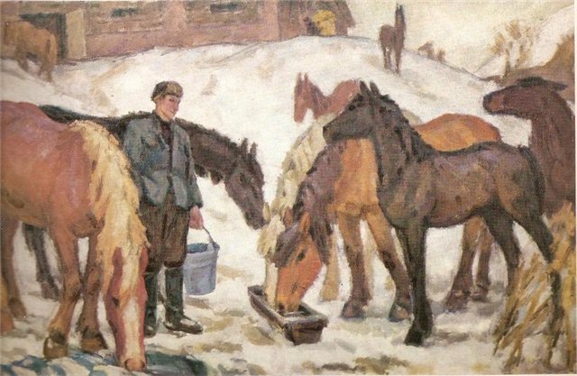 Леопольдас Сургайлис. Лошади. 1961 г.