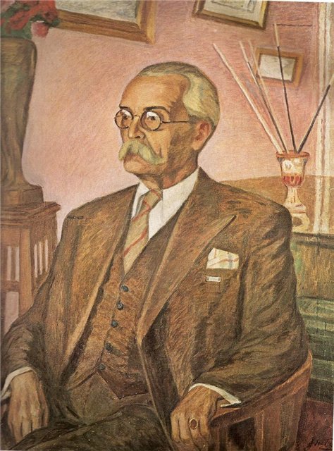Юстинас Веножинскис. Портрет дирижера М. Букши. 1948 г.