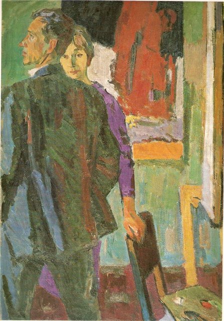 Влавас Каратаюс. Искусствоведы Вероника и Стасис Будрисы. 1964-1965 гг.