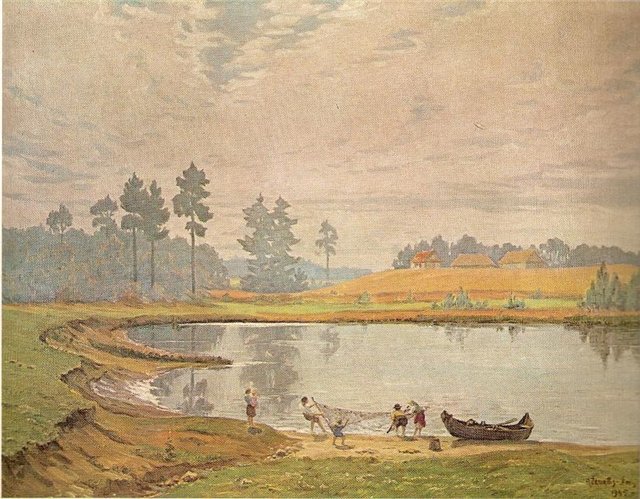 Антанас Жмуйдзинавичюс. Рыбаки. 1945 г.