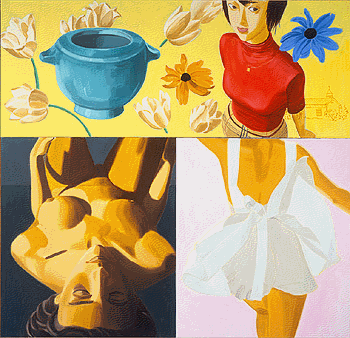 Sestina. 81" by 84 1/2". oil/linen. 2002