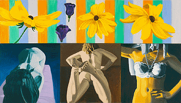 Lightening. 76 " by 133". oil/linen. 2002