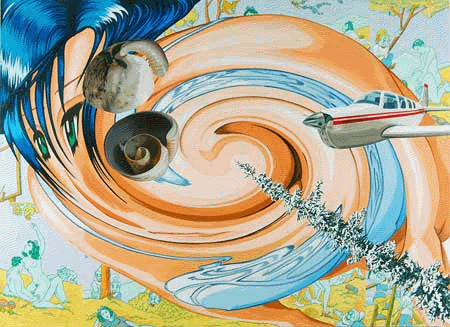 Float. 96" by 132". oil/linen. 2005