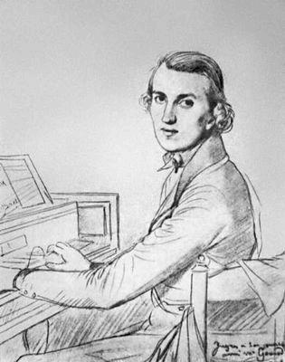 Энгр Ж. О. Д. Портрет Ш. Гуно. 1841. Частное собрание. Чикаго. Рисунок графитным карандашом.